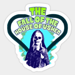 The Fall of the House of Usher Carla Gugino skull mask Sticker